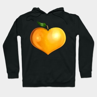 Orange In Heart Shape - Vegetarian - Go Vegan Hoodie